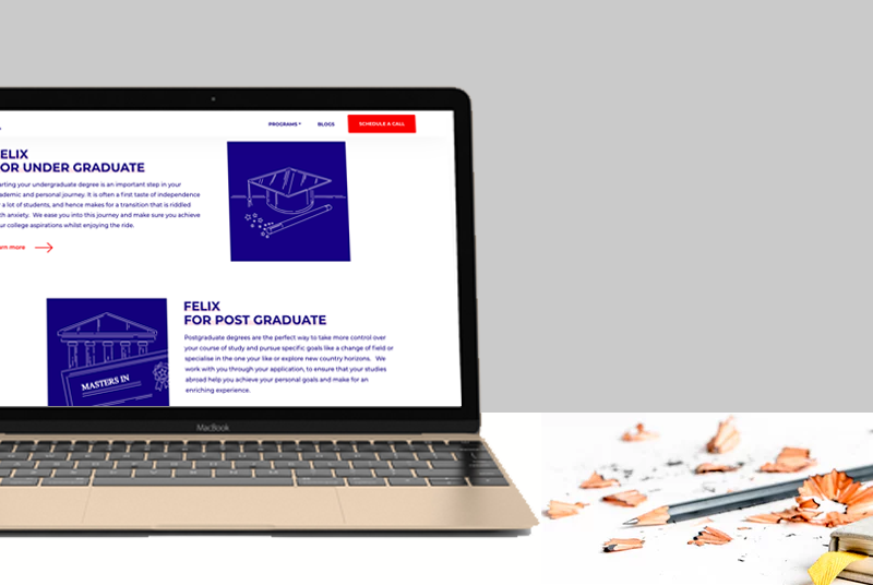 education consultancy website design and development